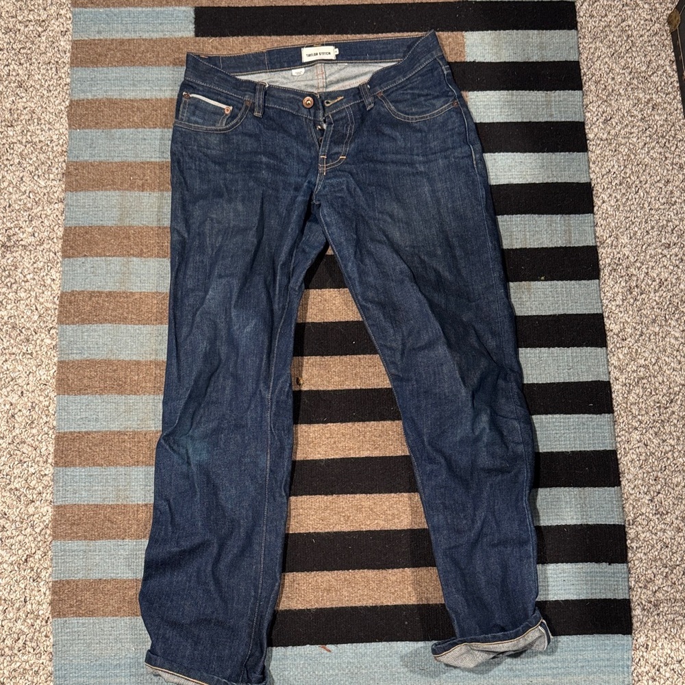 Taylor Stitch Dark Blue Straight Jeans